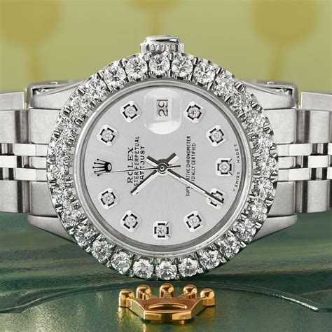 stainless steel rolex diamond bezel